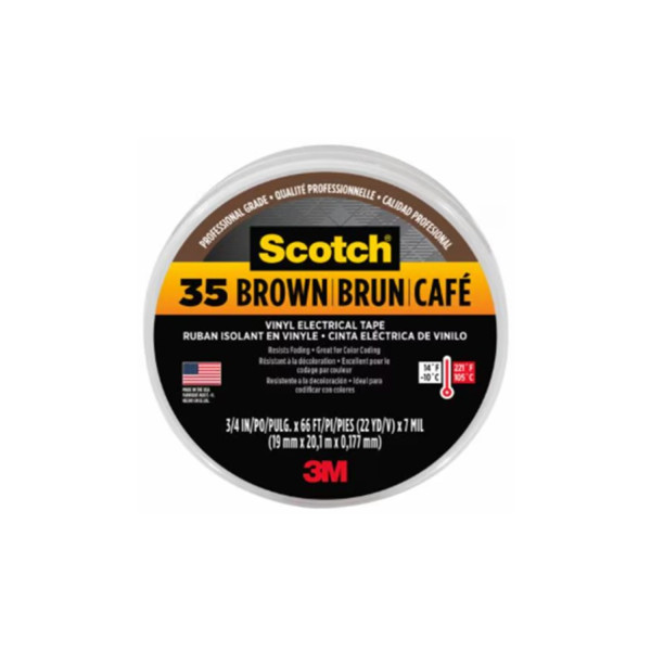 3/4'' X66FT 35 ELEC TAPE BROWN