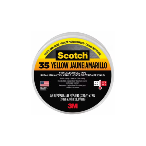 3/4'' X66FT 35 ELEC TAPE YELLO