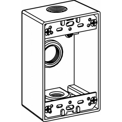 1-G W/P BOX 3-3/4" HUBS 2"