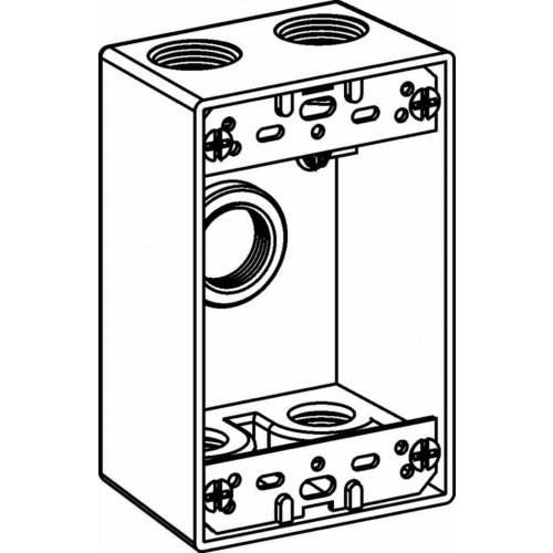 1-G W/P BOX 5-3/4" HUBS 2"