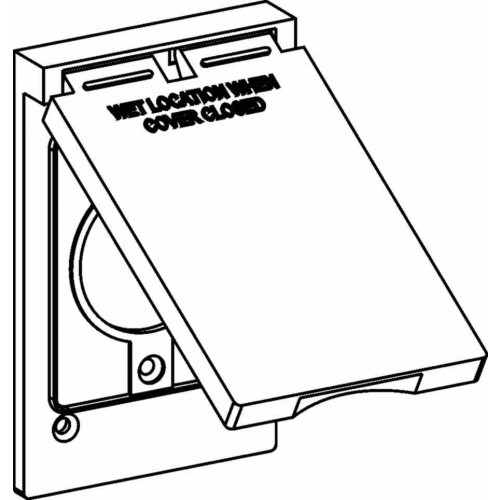 1-G W/P COVER POWER OUTLET 20A