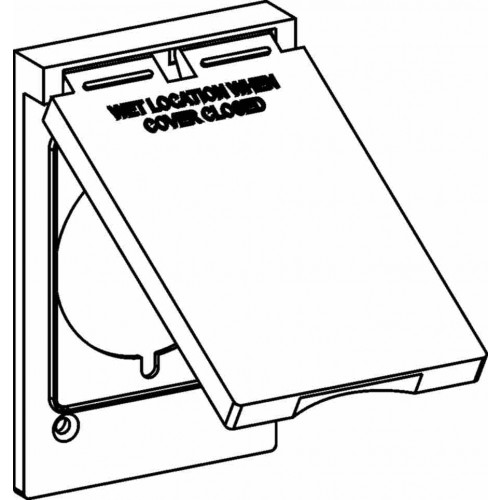 1-G W/P COVER POWER OUTLET 40A