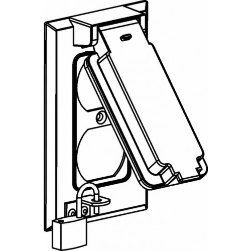 1-G W/P COVER DUPLEX - LOCKABL