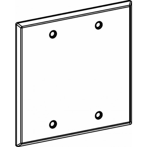 2-G W/P STEEL BLANK COVER - WH