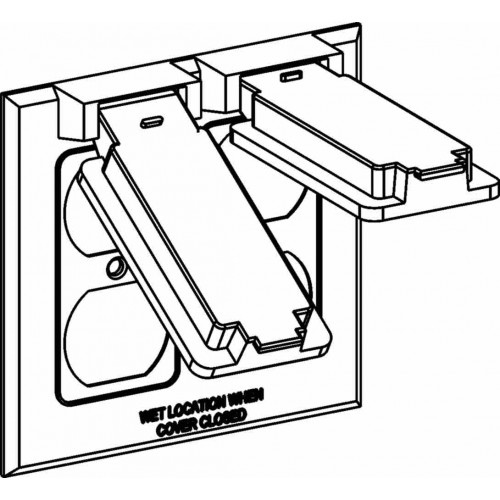2-G W/P DEVICE COVER 2 DUPLEX