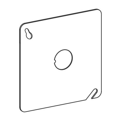 4S STEEL FLAT COVER WITH 1/2''