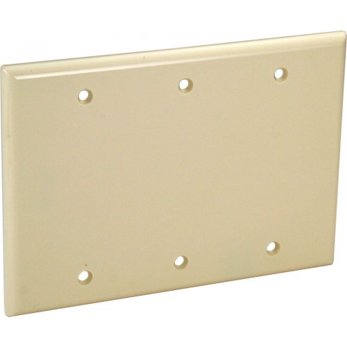 3-G WALL PLATE - BLANK IVORY