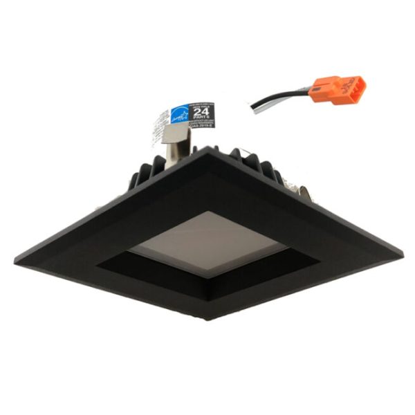 4 Inch  Square LED Smooth BLK