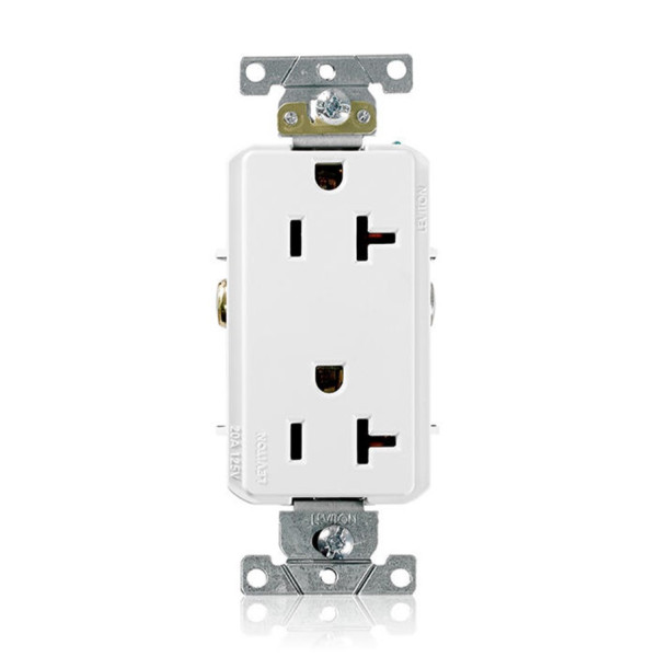20AMP DUPLEX RECEPT WHT