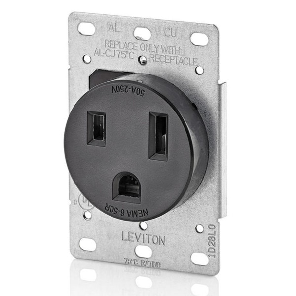 50A 250V 2P3W RCPTL 1254-BOX