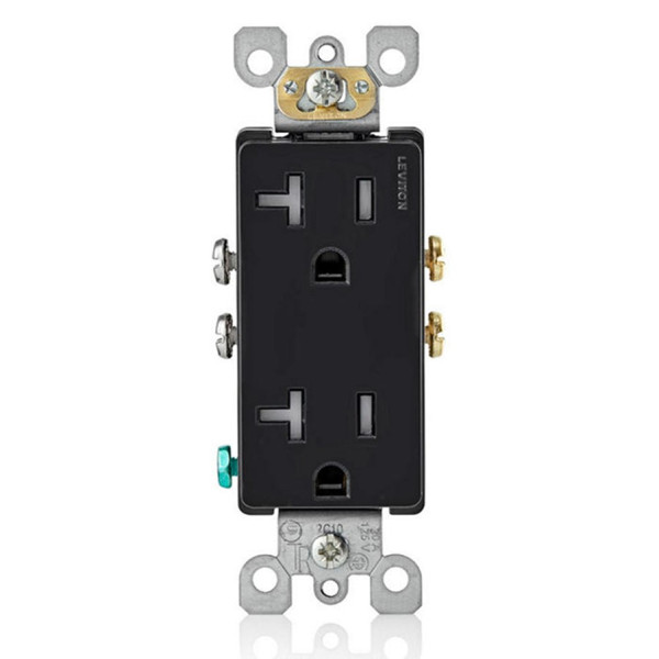 20A-125V TR DECORA RCPT BLACK